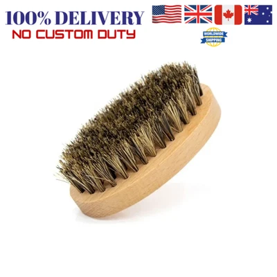 Escova masculina de cerdas de javali bigode macio pente de higiene com cabo de madeira - Imagem 1 de 4