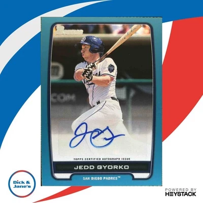 2012 Bowman Jedd Gyorko Prospect Auto Blue 244/500 #BPA-JG San Diego Padres - Image 1 of 4