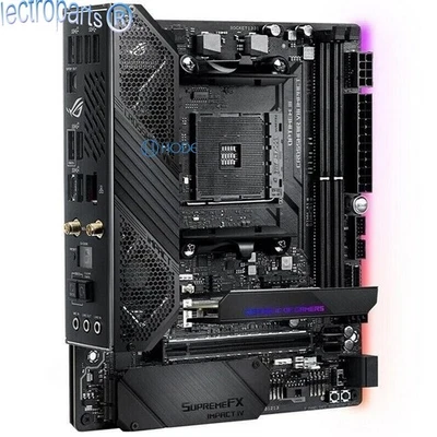 ASUS ROG CROSSHAIR VIII IMPACT motherboard X570 AM4 DDR4 64G M-ITX - Image 1 of 4
