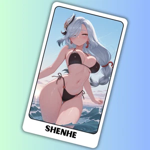 Custom Collectible Sexy Anime Waifu Sticker Card 2.62" x 4.52" - Picture 1 of 3