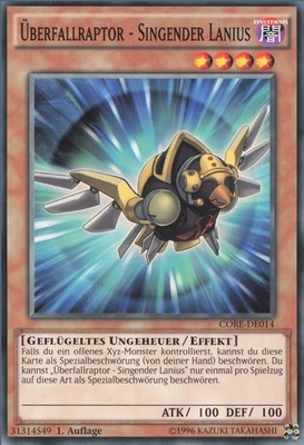 YuGiOh Überfallraptor - Singender Lanius CORE-DE014 Common NM 1st - Bild 1 von 2