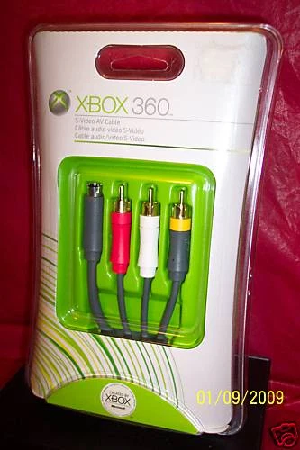 XBOX 360 S-Video AV cable BRAND NEW FACTORY SEALED - Image 1 of 1