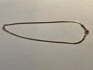 Bijoux Collier Plaqué or bon état avec pierre (L42) - Picture 1 of 4