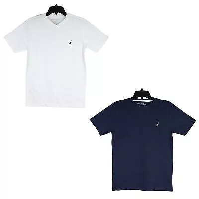 Nautica Youth Boys (sz Medium 10/12) T-Shirt Tee, White/Navy, 2 Pack - Image 1 of 4