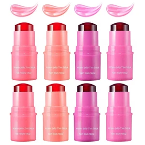 8 pezzi Jelly Blush Stick 0,18 oz gelatina tinta blush raffreddamento latte gelatina tinta gelatina - Foto 1 di 14