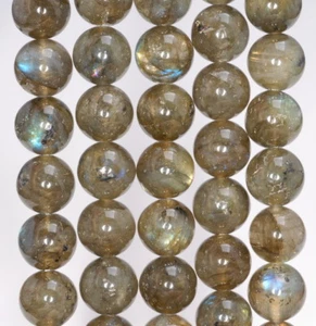 10MM BROWN LABRADORITE GEMSTONE ROUND LOOSE BEADS 15.5" - Picture 1 of 4