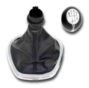 GEAR KNOB FOR VAUXHALL VIVARO 2014-2019 OEM BLACK RUBBER ECO LEATHER 6+R GAITER - Afbeelding 1 van 5