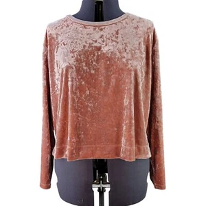 Ava & Viv Rosa Samt Cropped Top Gr. 2X - Bild 1 von 7