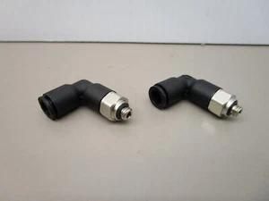 x2 Legris Plástico 1/4" Tubo Push-Lock Línea de Aire Montaje 90° 5mm x 0,08 Rosca - Imagen 1 de 7
