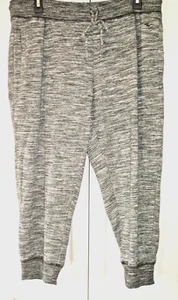 Ladies Capri Pants  Size Large  Relaxed Fit Gray Terry - Picture 1 of 2