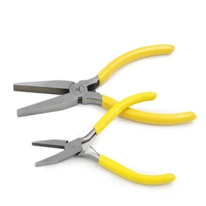  2 Stck. 5 Zoll + 6,5 Zoll Flachzange Zahnlos Schmuck Auffädeln Handwerk Herstellung Werkzeug - Bild 1 von 4