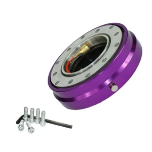 Universal 1" Purple 6-Hole Steering Wheel Short Quick Release Hub Adapter Kit - Picture 1 of 7