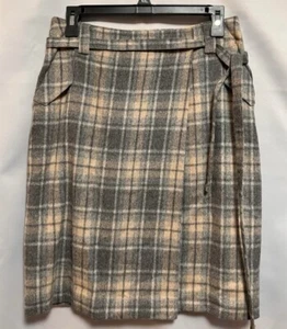 Talbots Button Front With Tie Belt Pockets Knee Length Sz 6P Green khaki Petite - Picture 1 of 10