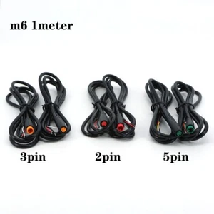 1m M6 2 3 5 Pin core 6mm male female Julet ebike Butt Cable waterproof Sensor - Picture 1 of 15