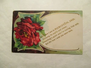 Pierceton Indiana Postcard 1910 IN - Picture 1 of 2