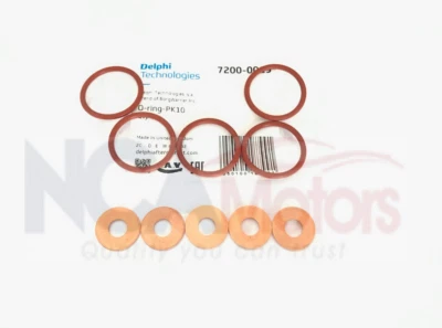 Land Rover Discovery Td5 Injector Seals Genuine Delphi & OEM Washers - Image 1 of 2