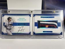 FREDDIE FREEMAN 1/1 2017 National Treasures Patch Auto Booklet Nasty Patch 🔥🔥