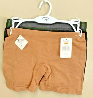 Paquete de 2 pantalones cortos suavizantes talla S Rene Rofe negros malva nuevos con etiquetas Foto 1 de 4