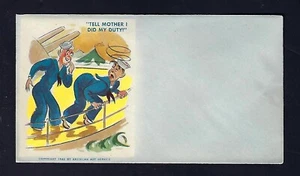 Ejército humorístico de colección 1942, sobre militar, "Hice mi deber" efímero - Imagen 1 de 2