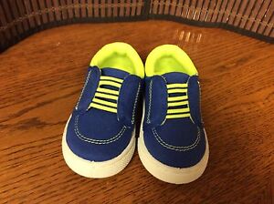 Place Boys Walking Shoes Toddler Size 6 Blue Neon Yellow      F18