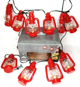 Vintage Party Lights Red Lantern Rivers Edge With Box 1990s Festive Decor - Picture 1 of 11