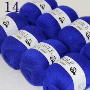 AIP Super Soft Pure Sable Cashmere Wrap Shawls Hand Knit Wool Crochet 50grx8 14 - Picture 1 of 4