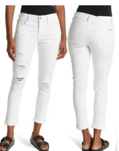 Hudson White Natalie Mid Rise Boyfriend Jeans Size 26 - Picture 1 of 12