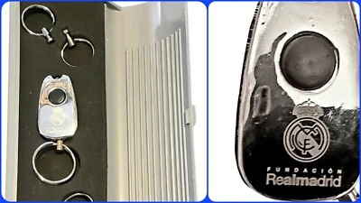 Real Madrid Keychain New in Case w/ Attachable Keyrings Logo Metal Fob Gift  - Image 1 of 4