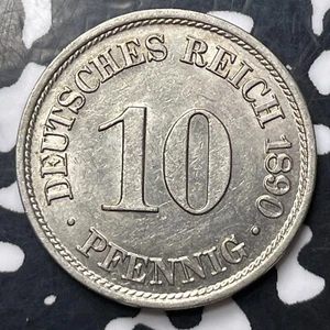 1890-A Germany 10 Pfennig Lot#E8859 High Grade! Beautiful! - Picture 1 of 2