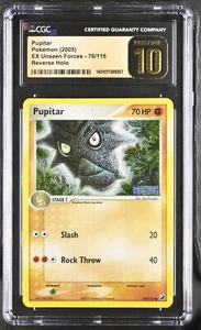 CGC 10 Pristine Pupitar 70/115 EX Unseen Forces Reverse Holo Stamp Pokemon Pop 2 - Bild 1 von 2