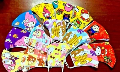 4 x PACK Face Mask ADULT HK Kid cat Melody hello kitty Badtz Maru Keroppi Kuromi - Image 1 of 4