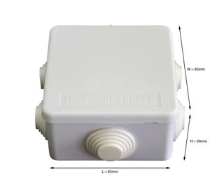 85x85x50 mm ABS Plastic Waterproof Junction Box IP55 With Grommets - Imagen 1 de 5