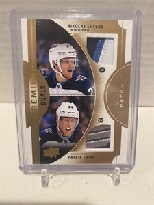 2017-18 Upper Deck Premier - Ehlers / Laine - Premier Duals Jerseys - Gold 5/15 - Foto 1 di 2