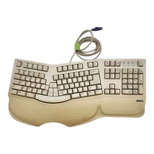 Dell SK-6000 E Vintage Ergonomic PS/2 Computer Keyboard 6 Pin Connector - Picture 1 of 5