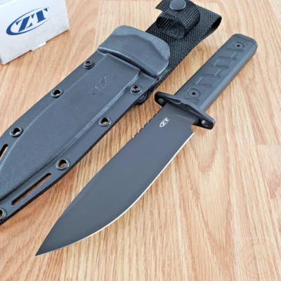 Cuchillo fijo tolerancia cero 6" Full Tang CPM-3V hoja de acero negro mango G10 Foto 1 de 4