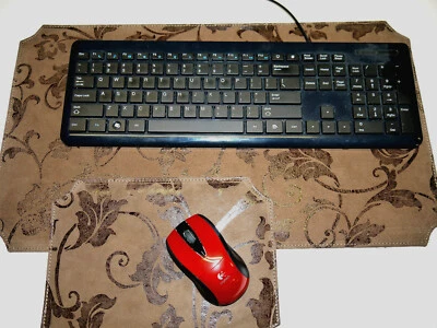 Leather Mouse pad and Key board set. Unique Design - Image 1 of 4