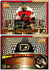 PACIFIC CROWN 1997 RON HEXTALL NHL PHILADELPHIA FLYERS GOALIE IN THE CAGE #14