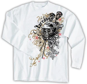 Lacrosse Bad 2 Knochen T-Shirt Jersey langärmelig oder kurzärmelig neu Jugendliche & Erwachsene - Bild 1 von 2