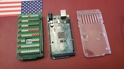 Arduino Mega 2560 Rev3 WITH Screw Terminal Block AND TRANSPARENT PROTECTIVE BOX - Image 1 of 3