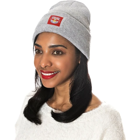 Women's ZooZatz Heathered Gray New York Red Bulls Cuffed Knit Hat & Gloves Set Cover