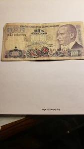 Turkey Turkiye 1000 Lira 1970 Circulated - Picture 1 of 2