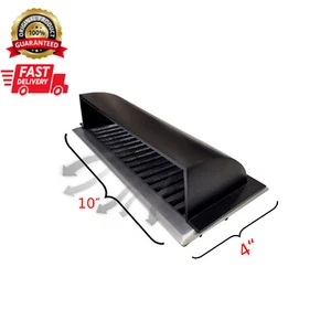 Deflector/desviador de aire de ventilación de piso 4""x10"" - diseño de cúpula aluminio fundido negro - Imagen 1 de 13