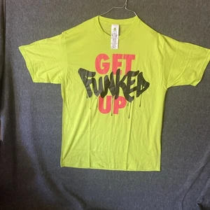 Zumba Get Funked Up T-shirt Lime Green 2-Sided 100% Cotton One Size Fits Most - Picture 1 of 8