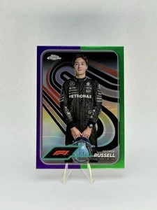 George Russell 2024 púrpura/verde refractor Topps cromo #5 F1 Fórmula 1 - Imagen 1 de 2
