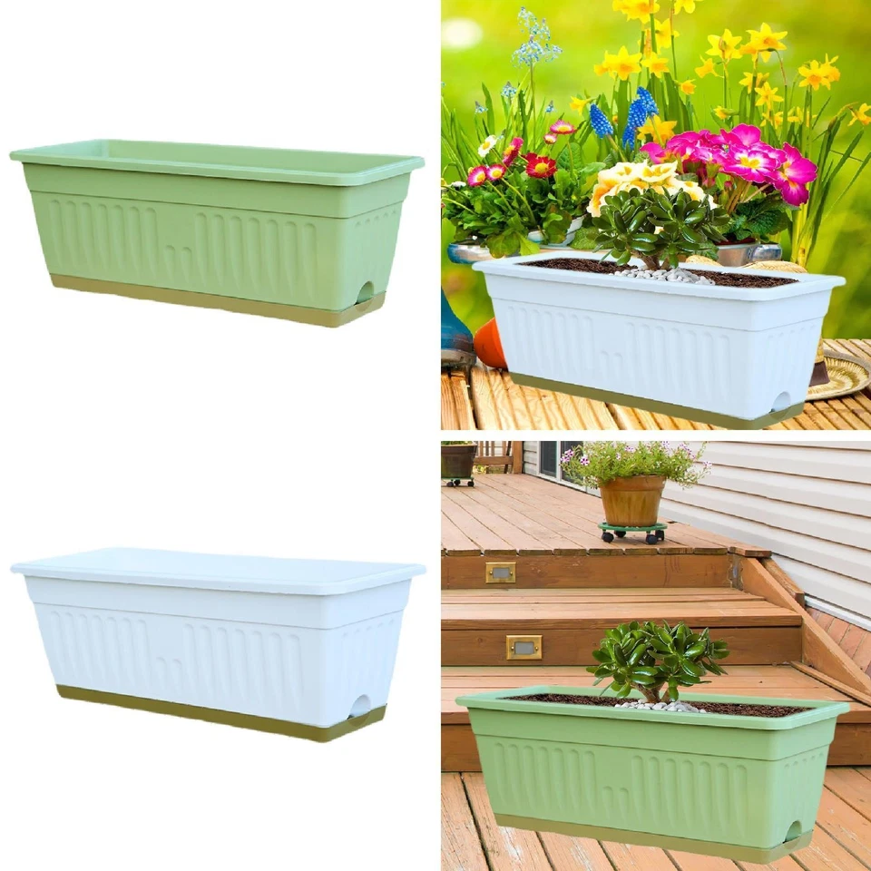 Flower Pot with Drainage Holes Kitchen Vegetable Entrance Window Box Planter - Image 1 of 1