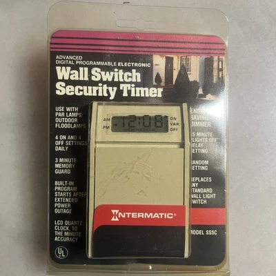 Vintage Intermatic Wall Switch Security Timer Model SS5C Digital Programmable - Image 1 of 4
