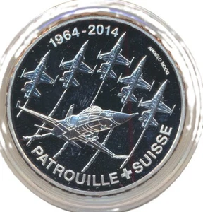 Schweiz 20 Franken 2014 Probe. Patroille Suisse. 400 Exemplare, Selten, PP - Bild 1 von 2