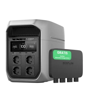 EcoFlow DELTA 3 Max Plus 2048Wh Powerstation 3000W + 500 W Batterieladegerät - Bild 1 von 4