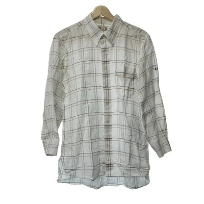Auténtica camisa DAKS - blanca marrón multi para hombre Foto 1 de 4