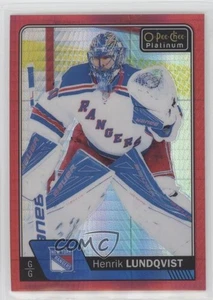 2016-17 O-Pee-Chee platino rosso prisma / 199 Henrik Lundqvist #53 HOF - Foto 1 di 4